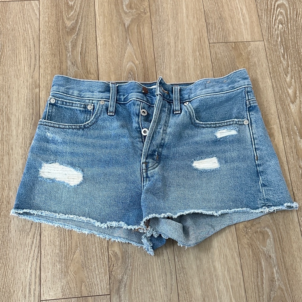 Madewell Denim Distressed Women Shorts